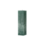 Green textured rectangular candle on a white background