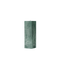 Green textured square pillar candle on a white background