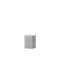Gray textured cube candle on a white background