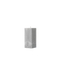 Gray textured square pillar candle on a white background