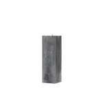 Rectangular gray candle on a white background