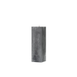 Rectangular gray candle on a white background