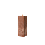 Square brown candle on a white background