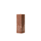 Square brown candle on a white background