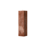 Rectangular brown candle on a white background