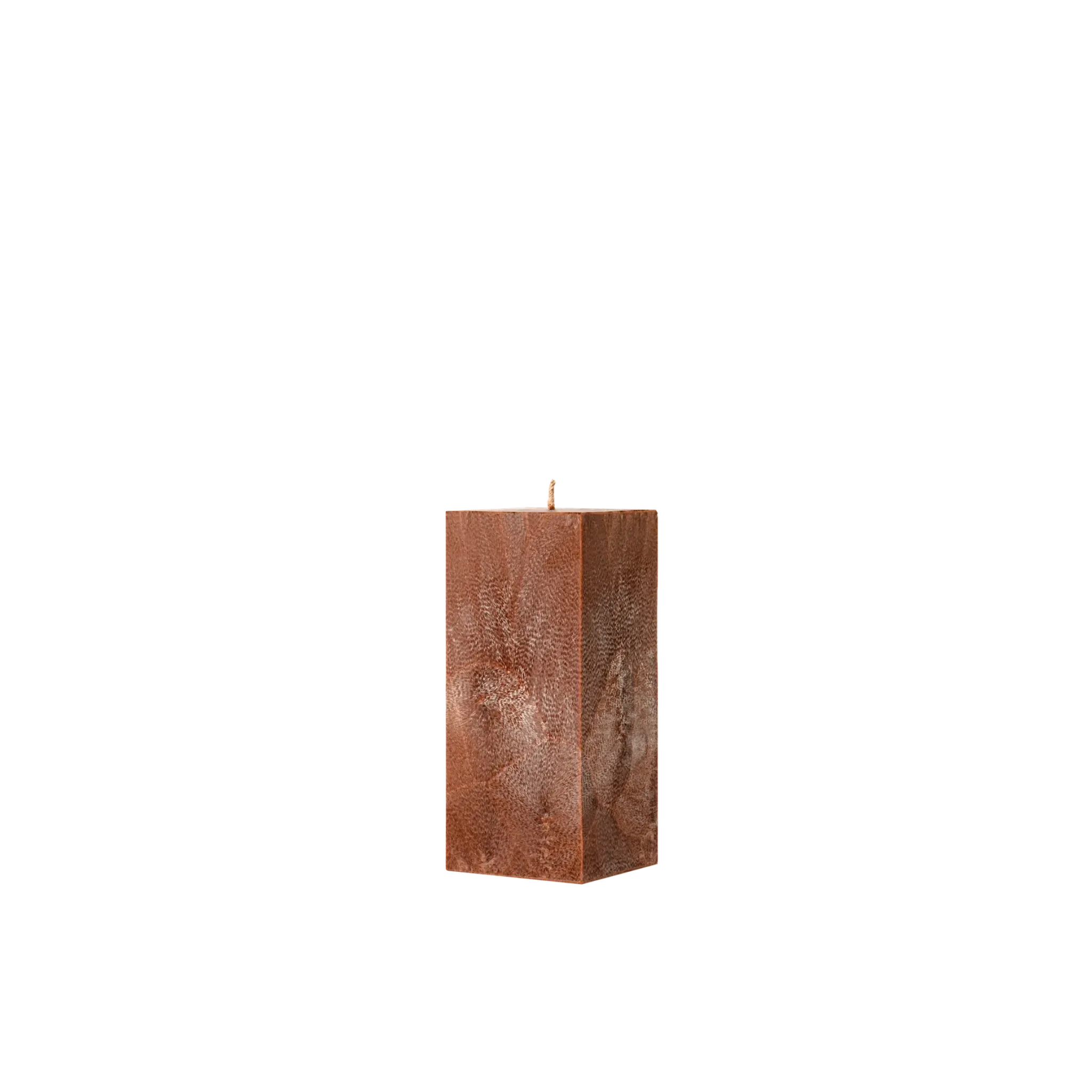 Wooden candle holder on a white background