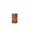 Wooden candle holder on a white background