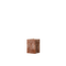 Square brown candle on a white background