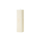 White rectangular candle on a white background