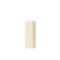 Rectangular cream candle on a white background