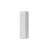 White textured rectangular block on a white background