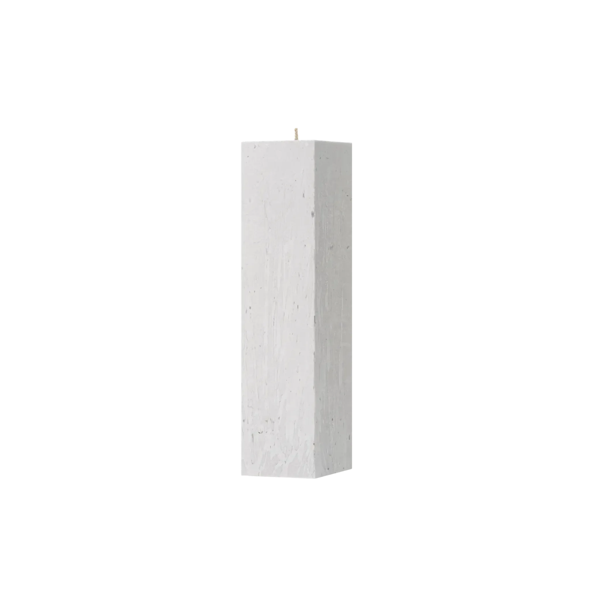 White textured rectangular block on a white background
