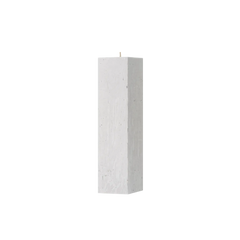 White textured rectangular block on a white background