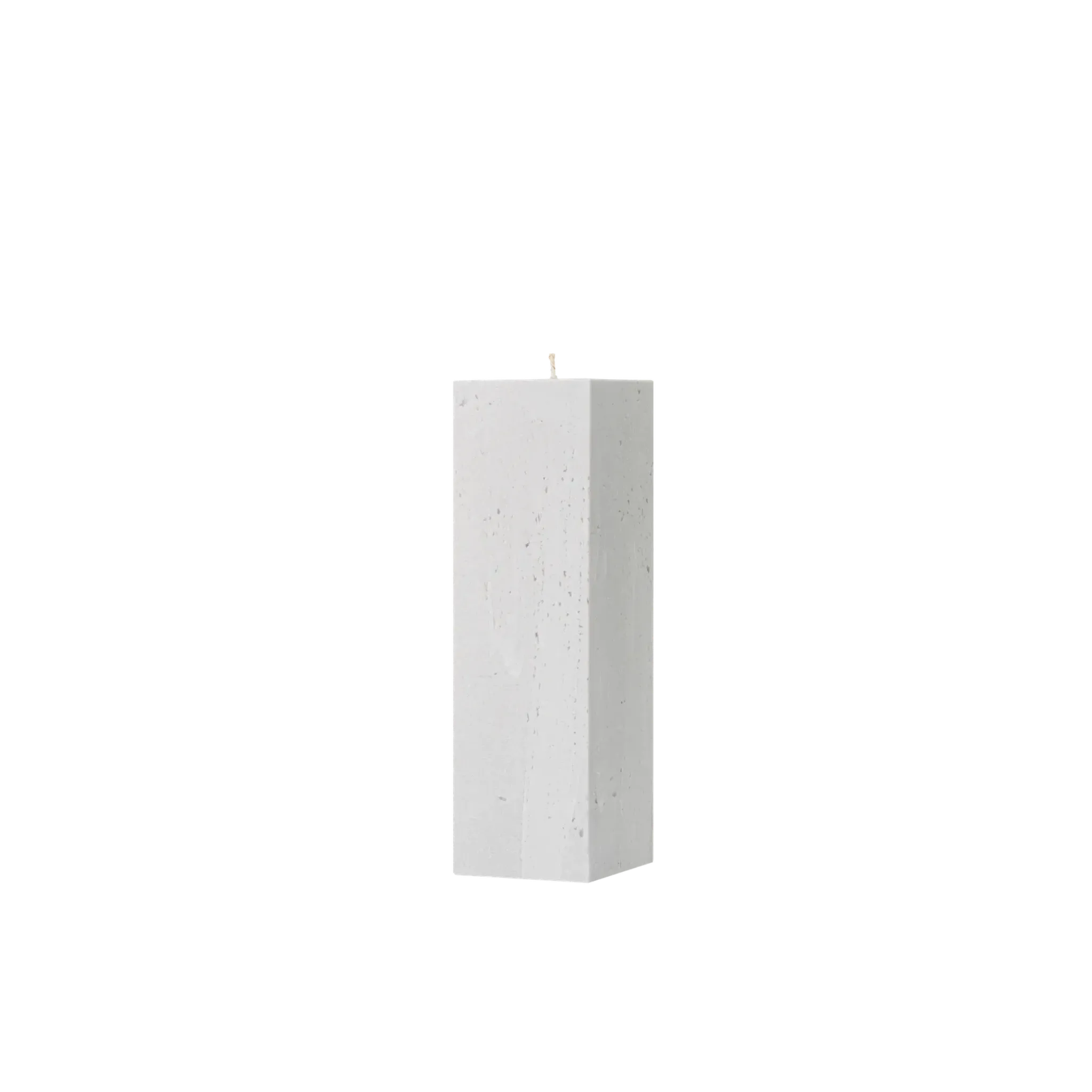 White rectangular candle on a white background