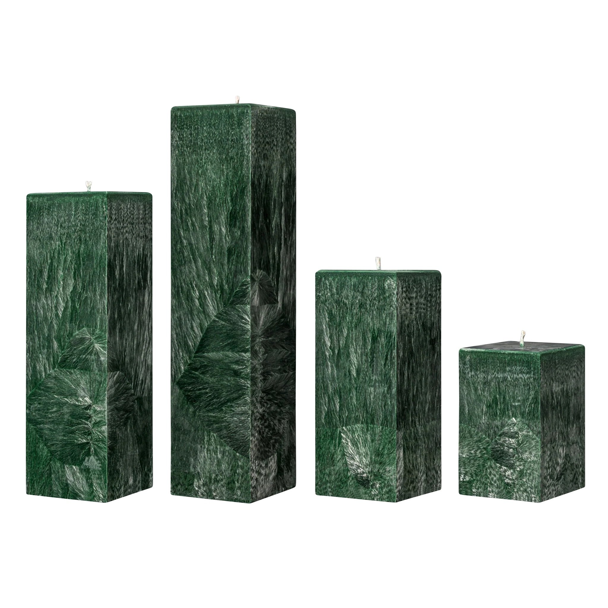 green square pillar candles