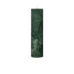 green pillar candle
