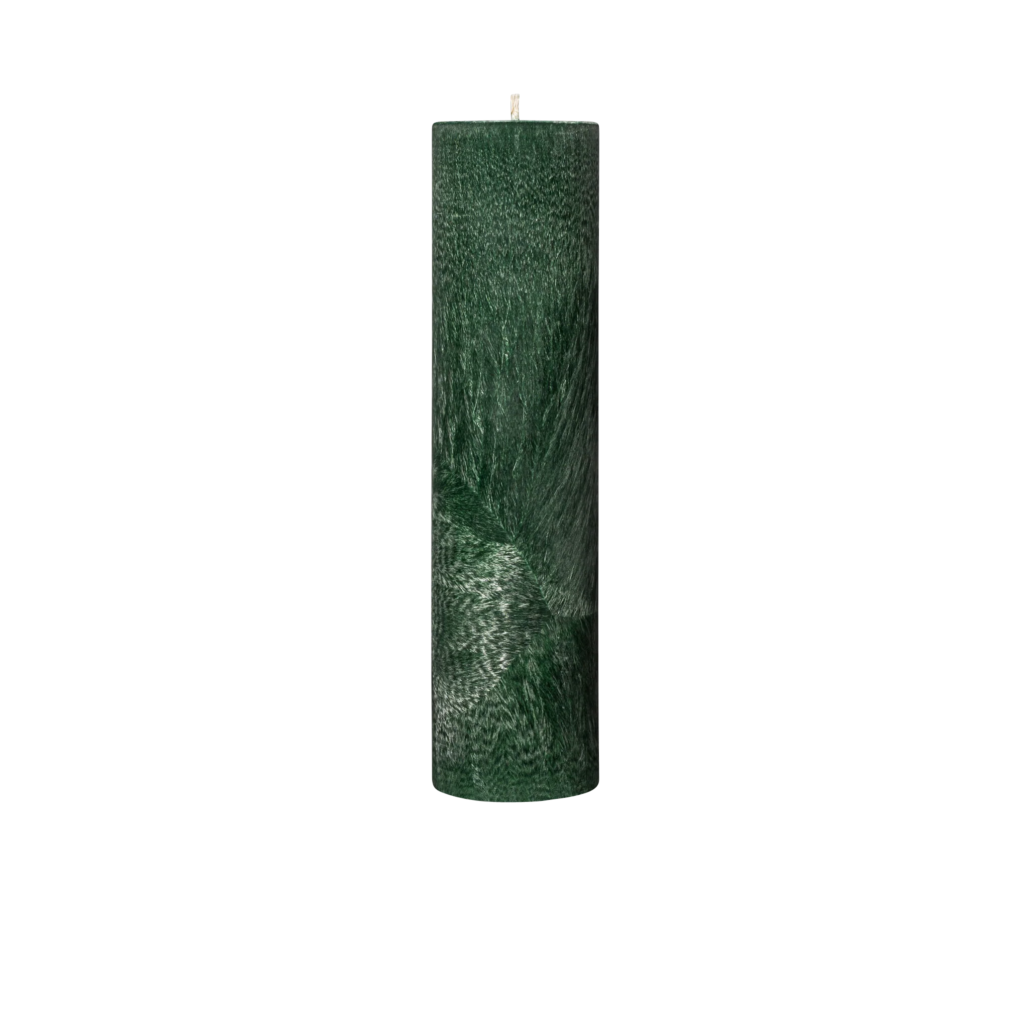 green pillar candle