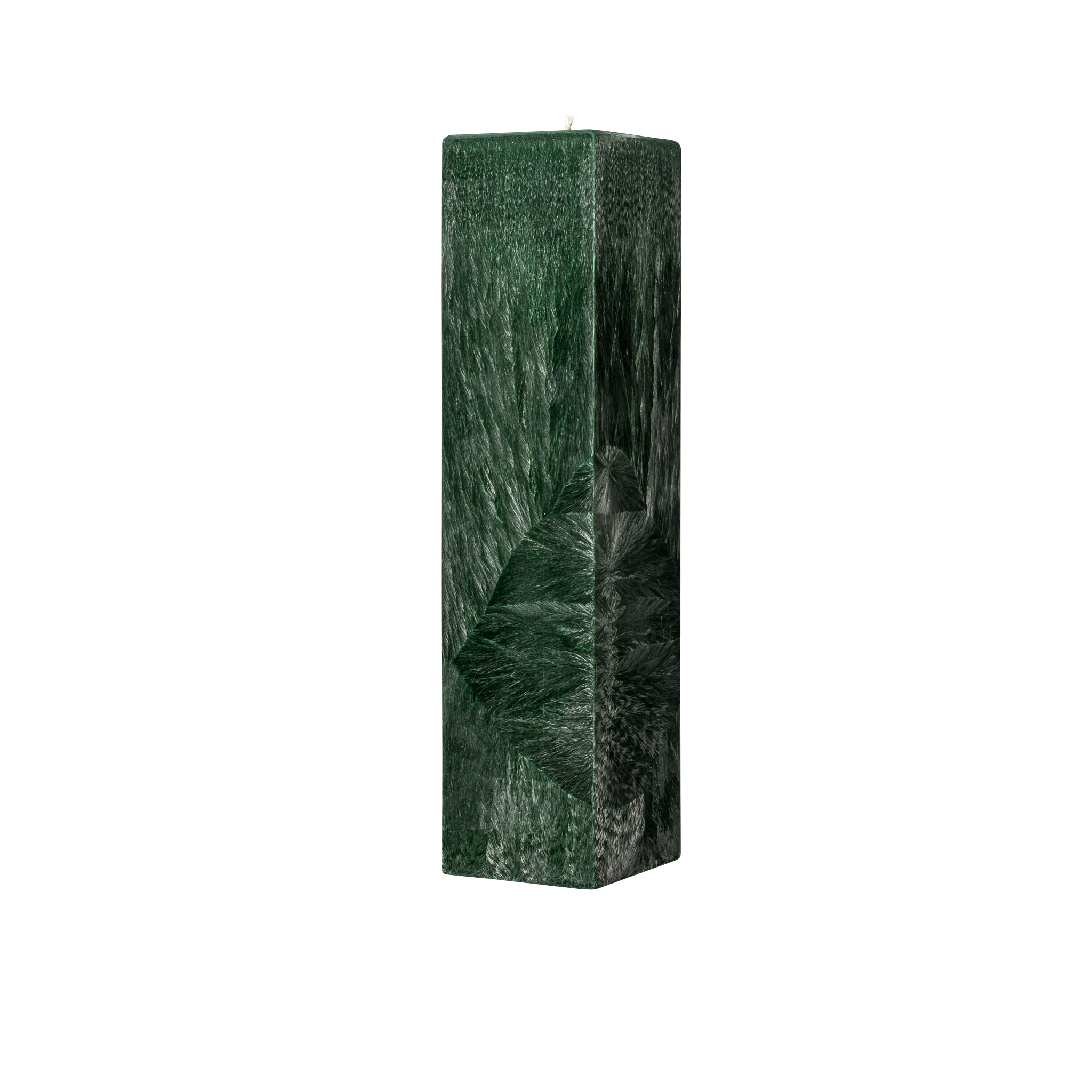 green square pillar candle