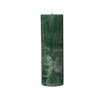 green pillar candle
