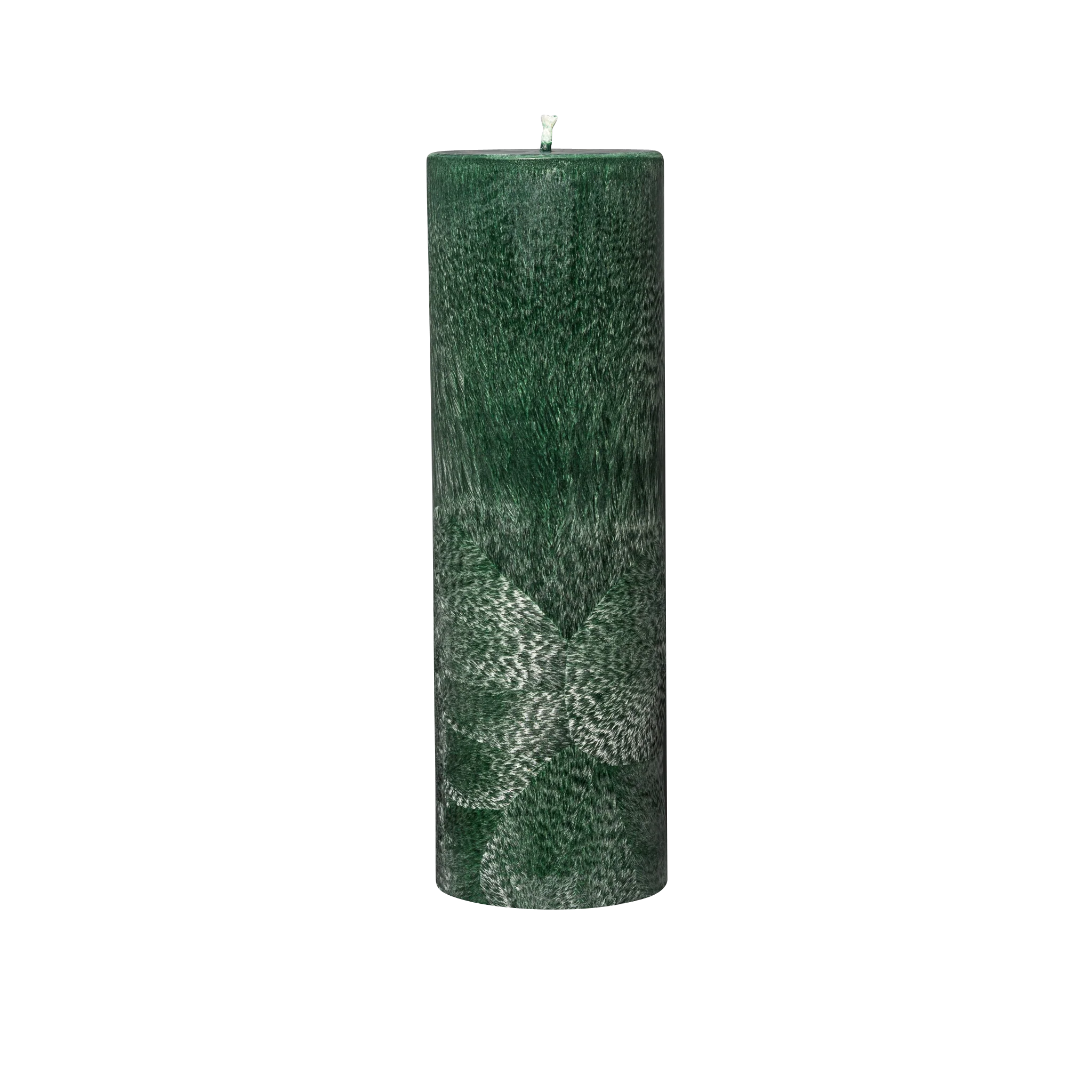 green pillar candle