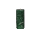 green pillar candle