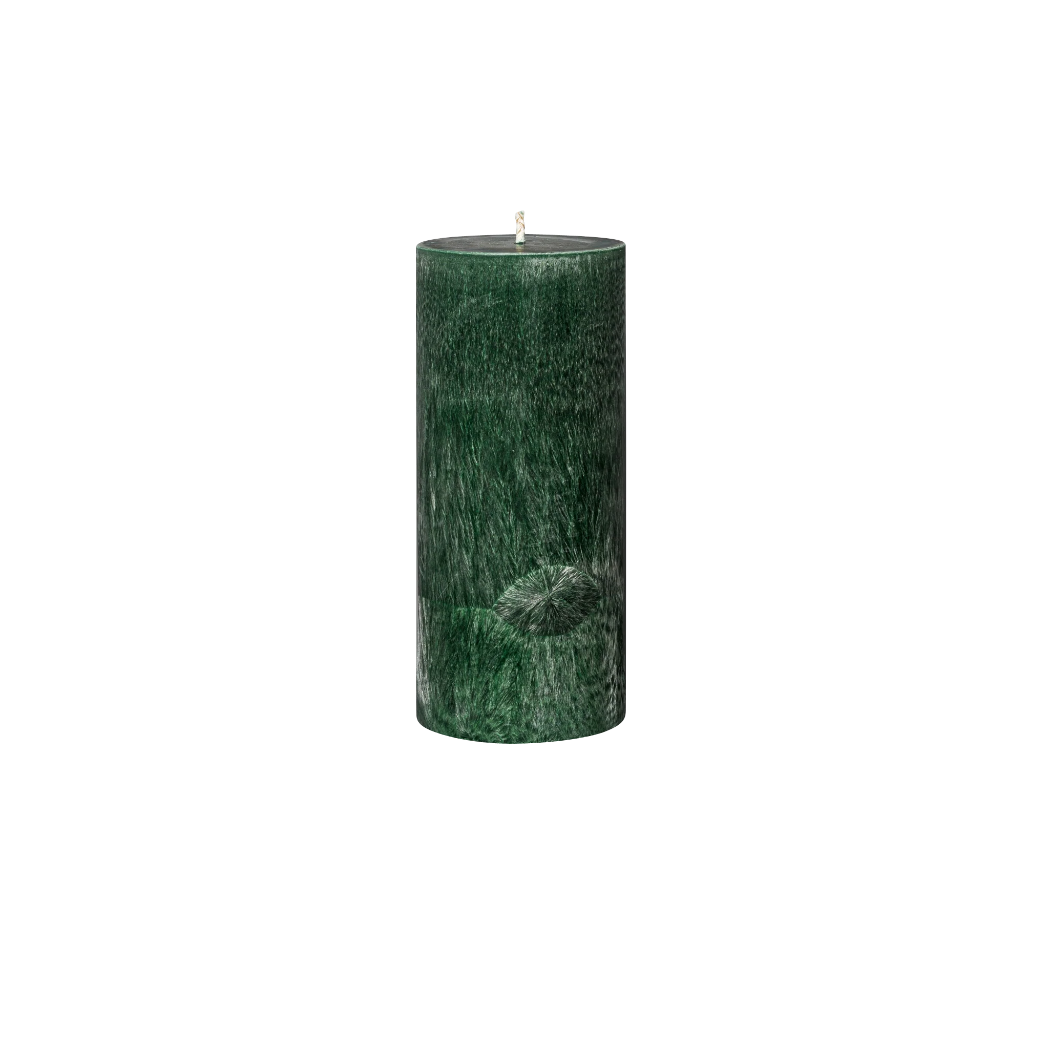 green pillar candle