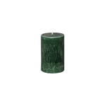 small green pillar candle