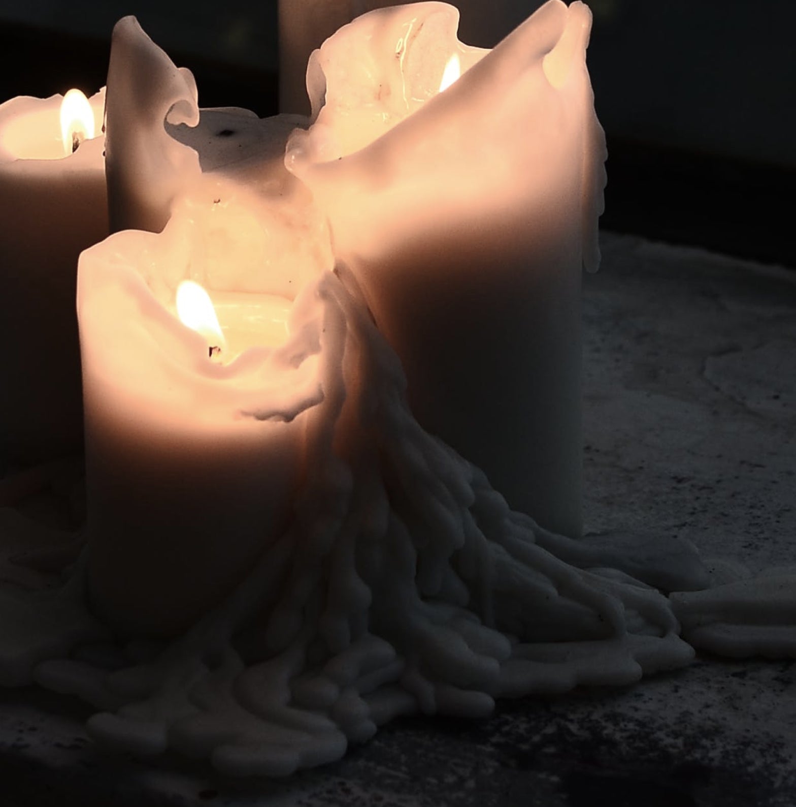 melted candles