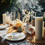 grey large diameter candlles